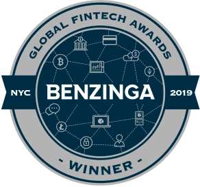 Benzinga Global Fintech Awards winner badge - Starting Up To Structure An Unstructured World
